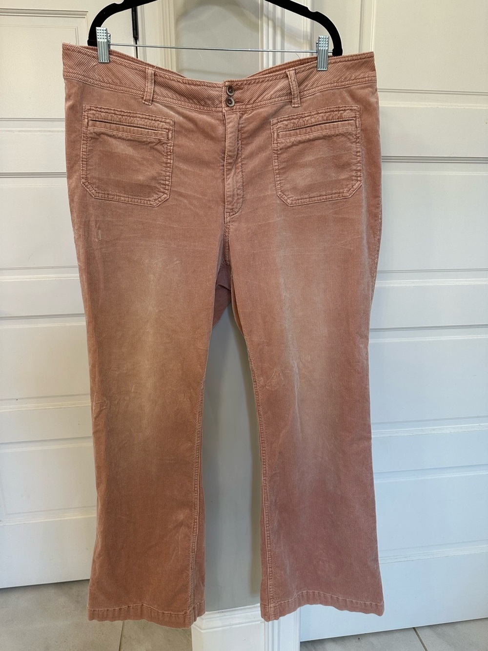 Pilcro Anthropologie Bootcut Corduroy Trouser Pants Womens 18 W Plus Pink Pocket